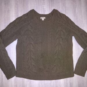 Lucky Brand Green Crew Neck Sweater